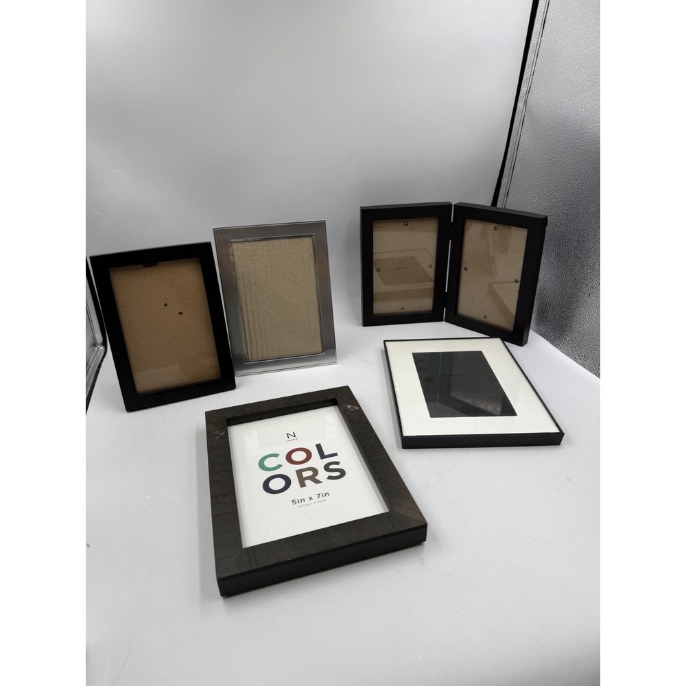 Lot of 6 4x6 5x7 Picture Frames Gallery Wall Tabletop Desktop Photo Frame Set